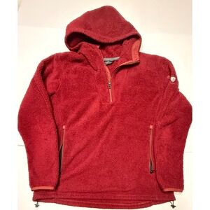 Kuhl Flight Hoody Womens XL Burgundy Red Fleece 1/4 Zip Pullover Jacket
